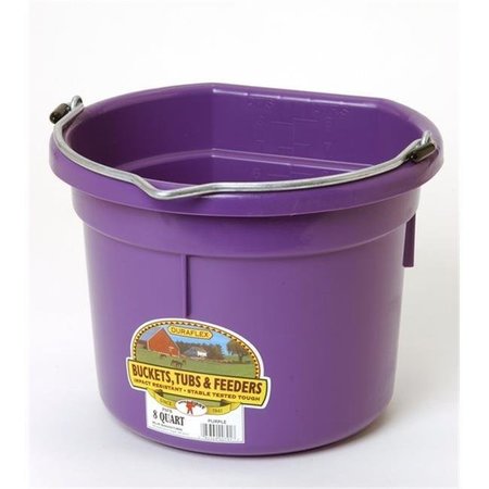 MILLER MFG Miller Manufacturing 405043696 P8FB 8 qt. Bucket-Flat Back; Purple 405043696